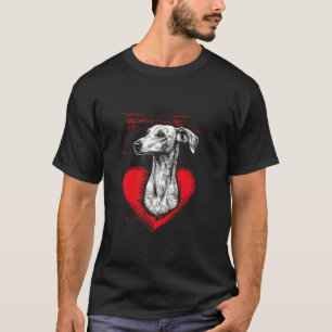 Camiseta Día de San Valentín Whippet Perro San Valentín