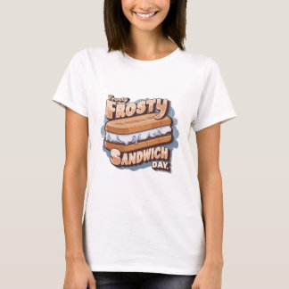 Camiseta Día de sándwich de helado helado