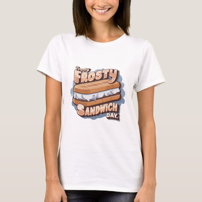 Camiseta Día de sándwich de helado helado (Anverso)