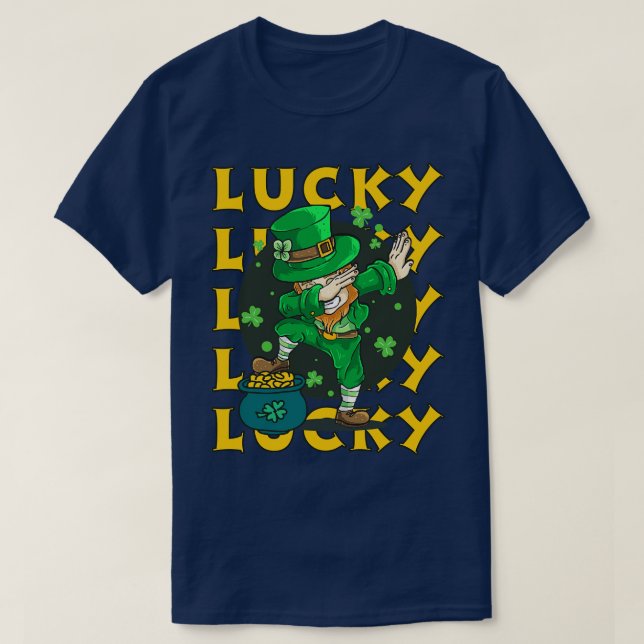 Camiseta Día de Santa Patrulla Lucky Retro Green Shamrock I (Diseño del anverso)