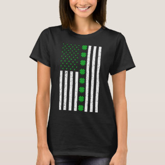 Camiseta Día de Santo Domingo Bandera Americana Irlandesa
