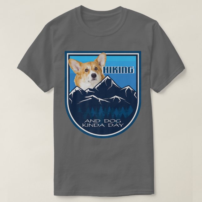 Camiseta Día De Senderismo Y Perro Corgi387 (Diseño del anverso)