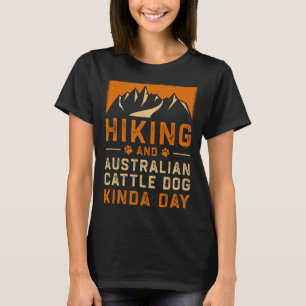 Camiseta Día de senderismo y perro pastor australiano azul