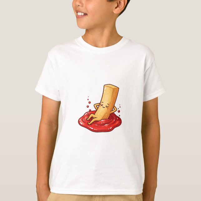 Camiseta Día de Spa de Salsa de Patatas Fritas Francesas pa (Anverso)