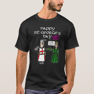 Camiseta Día de St Georges George Dragon Princesas Feminist