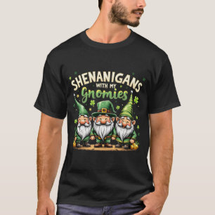 Camiseta Día de St Patricks afortunado Shamrock leopard gno