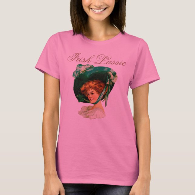 Camiseta Día de St Patricks Lady Irish Lassie (Anverso)