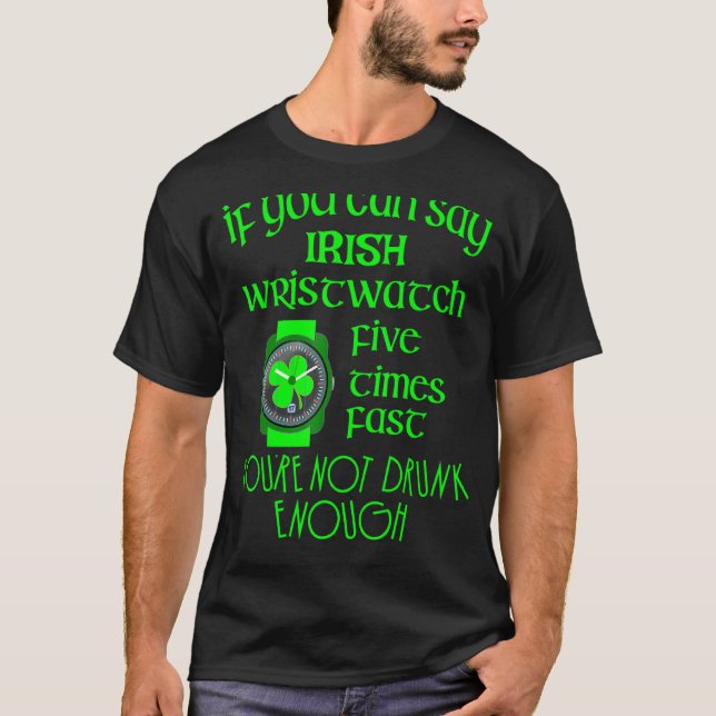 Camiseta Día de St. Patricks, reloj de pulsera de prueba pa (Anverso)