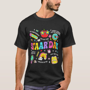 Camiseta Día de Staar prueba maestro estudiante positivo ma