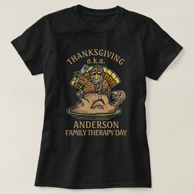 Camiseta Día de Terapia del Gracioso Nombre Familiar de Tur (Diseño del anverso)