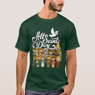 Camiseta Día de Todos los Santos Católico St Joseph Mary Th
