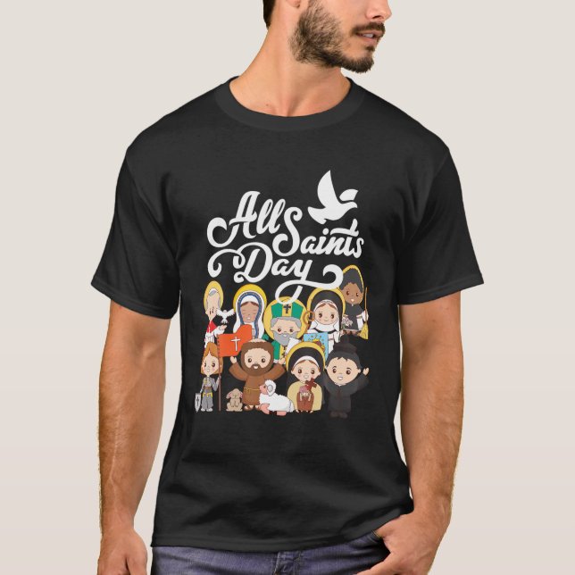 Camiseta Día de Todos los Santos Niños Católicos San Franci (Anverso)