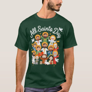 Camiseta Día de Todos los Santos Niños Católicos St Francis