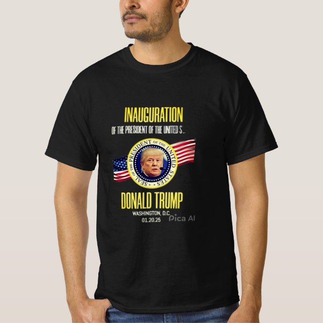 Camiseta Día de toma de mando del presidente trump 2025 (Anverso)