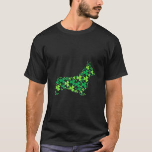 Camiseta Día de Trucos de Pata de Hoja de Trébol de Corgi