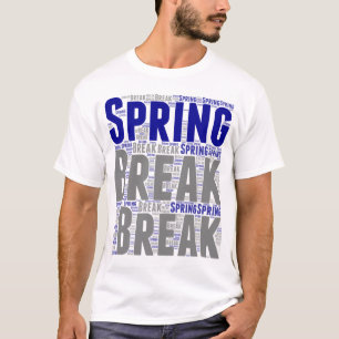 Camiseta Día de vacaciones de primavera de T-Shirt gris azu