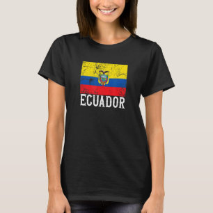 Camiseta Día de vacaciones en viaje con la bandera de Ecuad