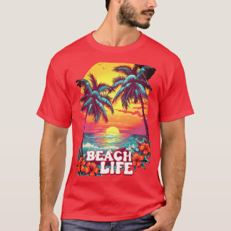 CAMISETA DÍA DE VERANO AL ESTILO DE LA VIDA EN LA PLAYA