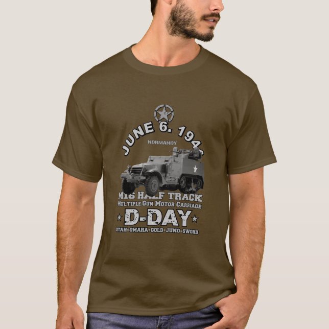 Camiseta Día de Veteranos de Día D M16 Media Track  (Anverso)