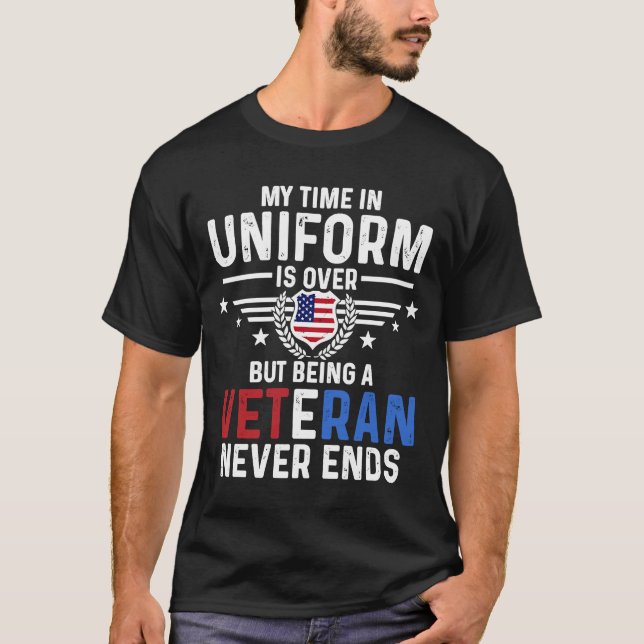 Camiseta Día de Veteranos de Estados Unidos Mi tiempo en un (Anverso)