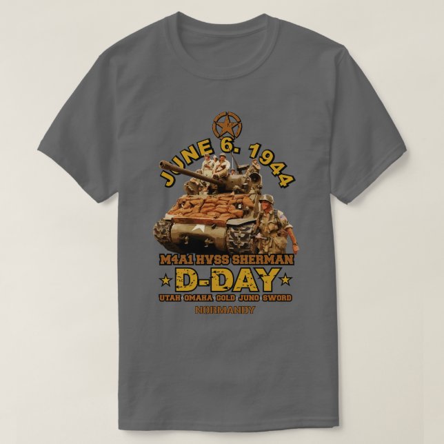 CAMISETA DÍA DE VETERANOS DÍA 1944 HVSS SHERMAN (Diseño del anverso)