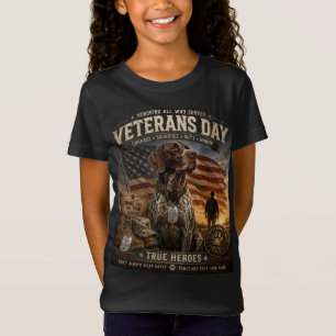 Camiseta Día de Veteranos Pointer de Pelo Corto Alemán