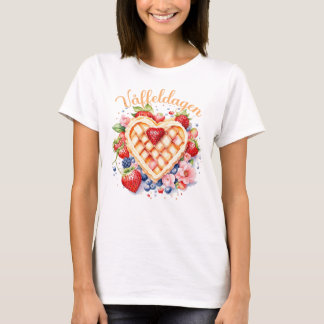 Camiseta Día de Waffle acuarela, Våffeldagen