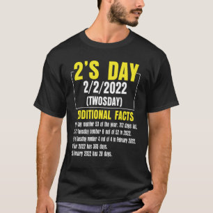 Camiseta Día del 2 Twosday Martes 22 de febrero de 2022 2/