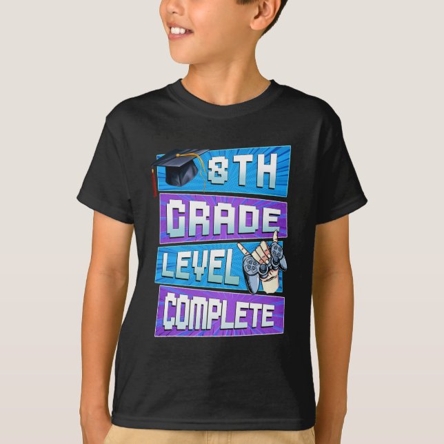 Camiseta Día Del 8º Grado Graduación Completa Niños Hola (Anverso)