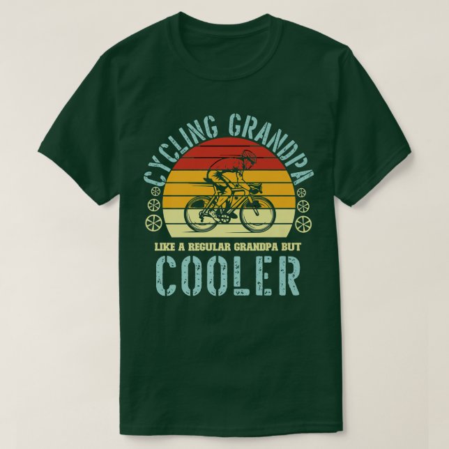 Camiseta Día Del Abuelo En Ciclismo Como Un Abuelo Normal (Diseño del anverso)