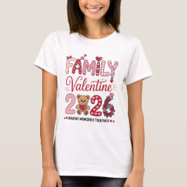 Camiseta Día del Amor de San Valentín Familiar 2026