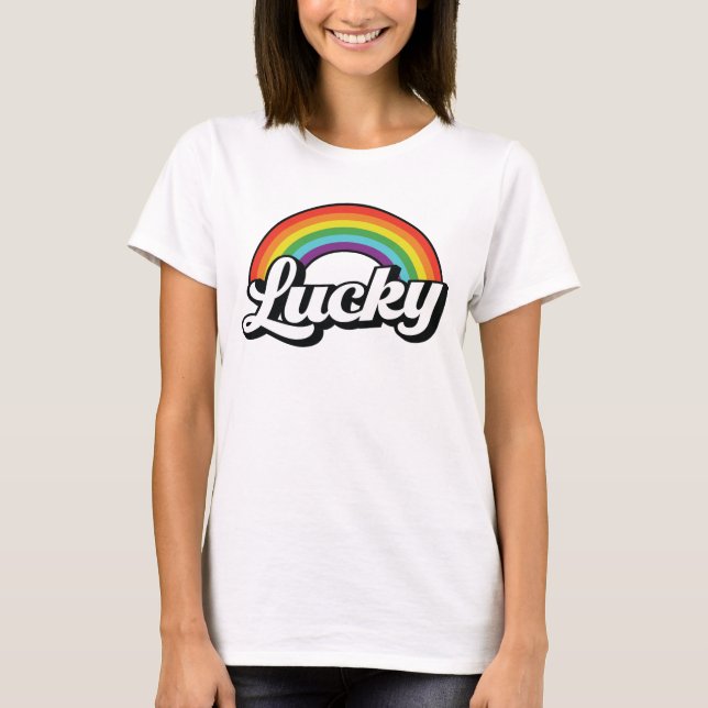 Camiseta Día del Arcoiris Afortunado (Anverso)