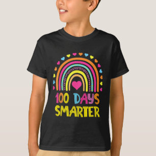 Camiseta Día Del Arcoiris Escolar 100 Días Más Inteligente