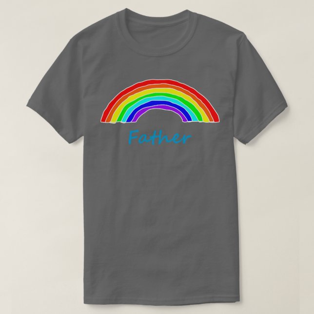 Camiseta Día del Arcoiris Padre para los Padres (Diseño del anverso)
