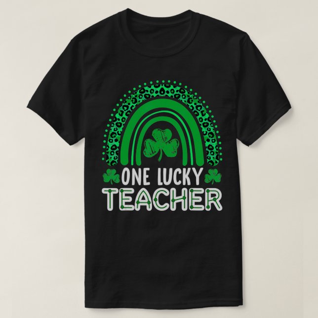 Camiseta Día del arcoiris para profesores afortunados (Diseño del anverso)