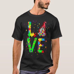 Camiseta Día del Autismo Ama Gnomos del Autismo Cinta