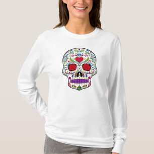 Camiseta Día del azúcar muerto Skull Dia de los Muertos