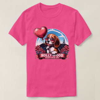Camiseta Día del Corazón de Hollywood - Globo de Amor Beagl