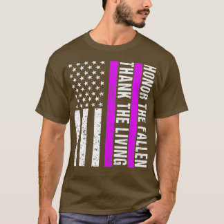 Camiseta Día del Corazón Púrpura Veterano Militar Estadouni