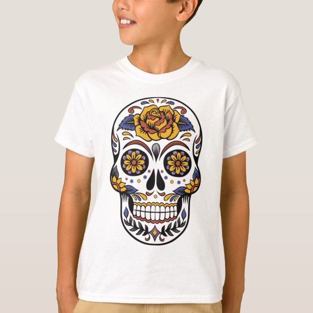 Camiseta Día del cráneo mexicano de los muertos (Anverso)