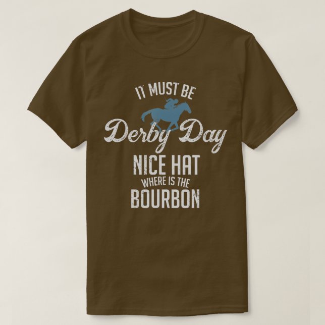 Camiseta Día del Derby Gracioso y juleps de menta, caballo  (Diseño del anverso)