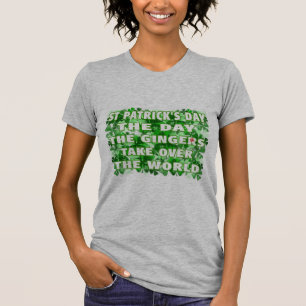Camiseta Día del Día- del St Patricks los jengibres asume