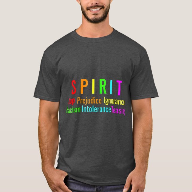 Camiseta Día del Espíritu Púrpura Anti bullying Support Gay (Anverso)