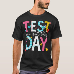 Camiseta Día del Examen Tú Puedes Para el Estudiante Maestr