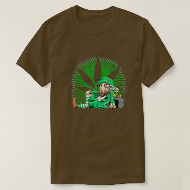 Camiseta Día del Fumador de Leprechaun (Diseño del anverso)