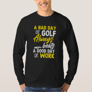 Camiseta Día Del Golf Trabajo Golfer Golfing Swing Hole En 