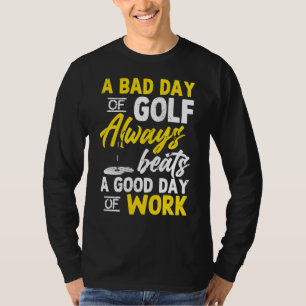 Camiseta Día Del Golf Trabajo Golfer Golfing Swing Hole En 