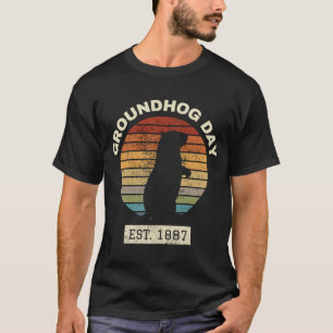 Camiseta Día del Groundhog Retro Vintage