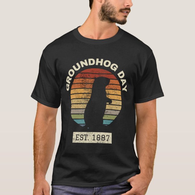 Camiseta Día del Groundhog Retro Vintage (Anverso)
