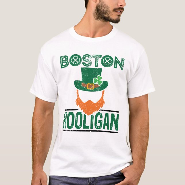 Camiseta Día del Hooligan St Patricks de Boston (Anverso)